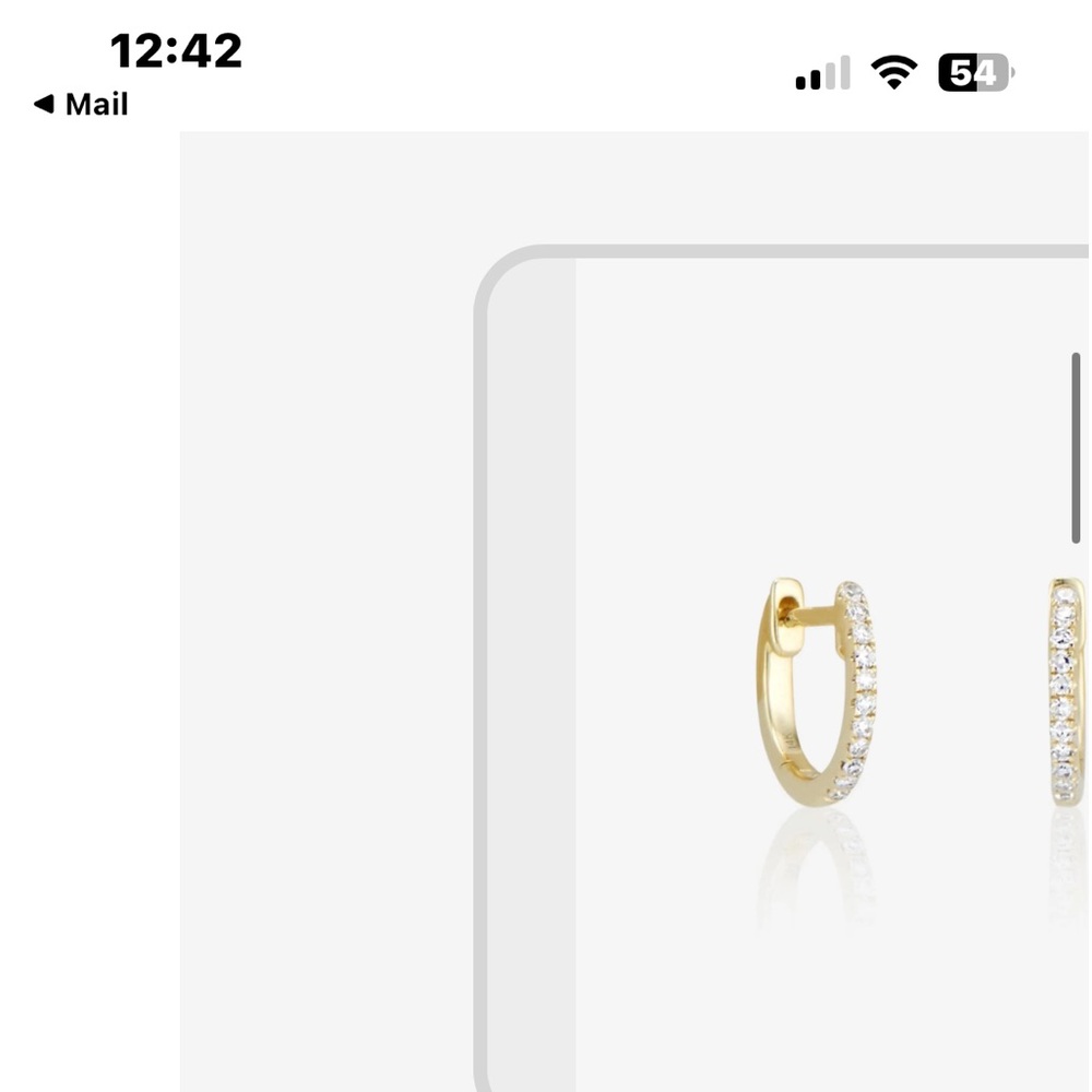 Petite Diamond Huggies 
14k Yellow Gold
